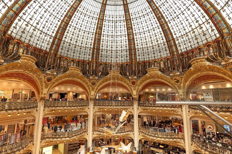 Dome, Art Nouveau, Galeries Lafayette department stores', Paris, Île-de-France, France, Europe