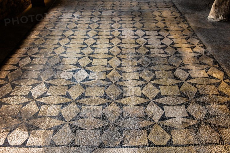 Archaeological excavations from early Christian and Roman times, Basilica Paleocristiana under the Concordia Sagittaria Cathedral, medieval old town, Veneto, Friuli, Italy, Concordia Sagittaria, Veneto, Italy, Europe