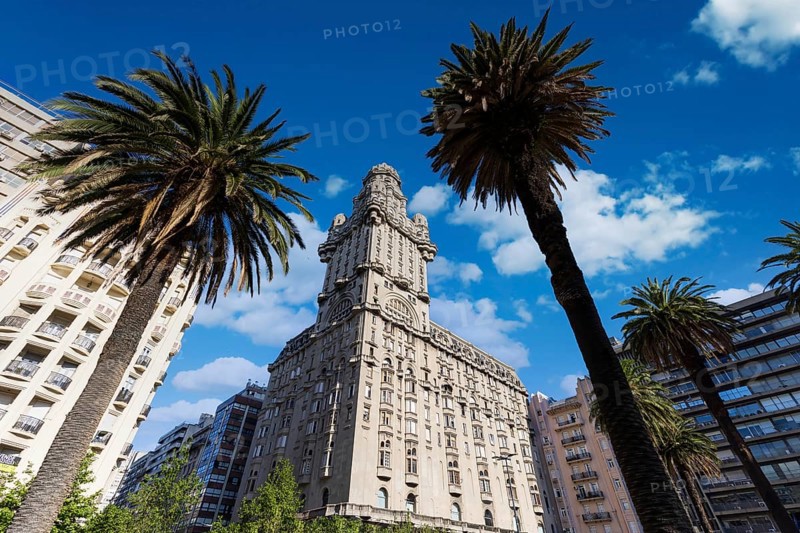 Uruguay, Montevideo Independence Square in historic city center, a famous tourism attraction, South America