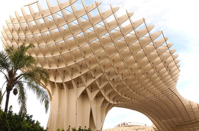Metropol Parasol wooden structure in Plaza La Encarnacion, Seville, Spain, architect Jürgen Mayer-Hermann completed 2011, Europe