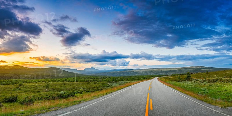 Evening atmosphere along road 27, Rondane National Park, Venabygdsfjell, Rondafjell, Enden, Ringebu, Innlandet, Norway, Europe