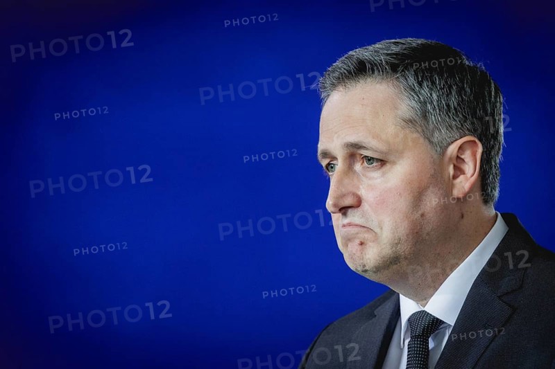 Denis Becirovic, Chairman of the State Presidency of Bosnia and Herzegovina, at a press conference at the Chancellery in Berlin, 7 May 2024