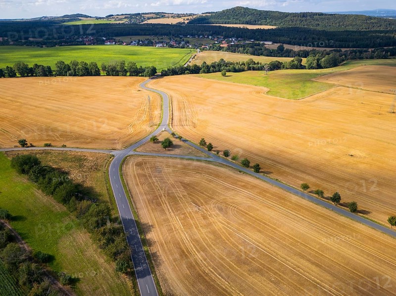 Reinhardtsgrimma is a district of the town of Glashütte in the district of SÃ¤chsische Schweiz-Osterzgebirge in the Free State of Saxony. Harvested fields on the outskirts of the village, Reinhardsgrimma, Reinhardtsgrimma, Saxony, Germany, Europe