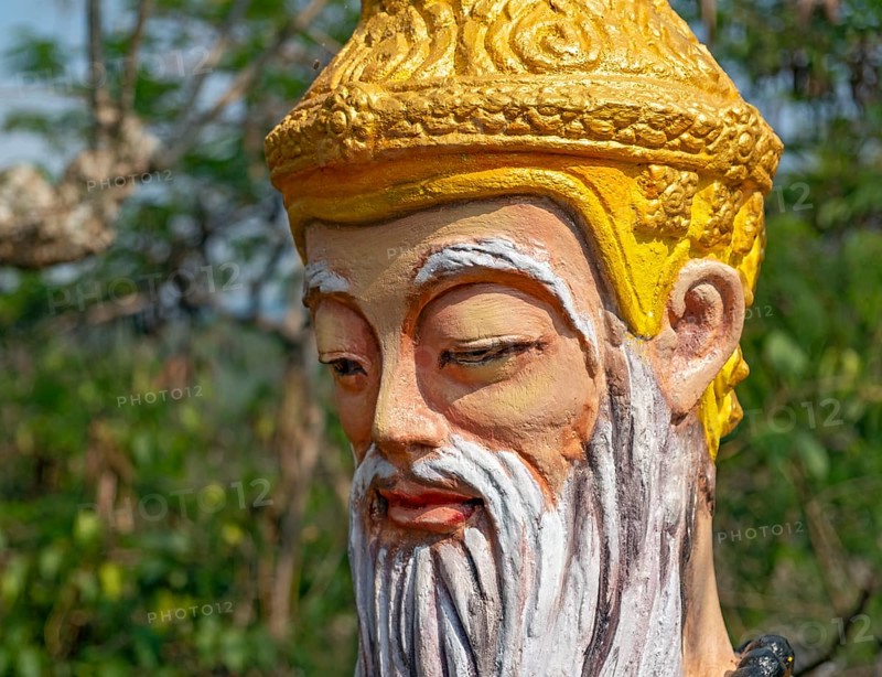 Deity statue, Phousi or Phu Si Hill, Luang Prabang, Laos, Asia