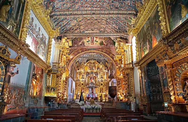 Saint Peter the Apostle Church, interior view, Andahuaylillas, Cusco region, Quispicanchi province, Peru, South America