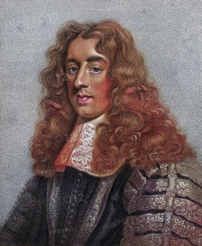 Heneage Finch 1st Earl of Nottingham Baron Finch of Daventry 1621 1682 Lord Chancellor of England, Heneage Finch 1st Earl of Nottingham Baron Finch of Daventry 1621 1682 Lord chancellor of England Fom the book A catalogue of Royal and Noble Authors Volume III published 1806, Historic, digitally restored reproduction from a 19th century original, Record date not stated