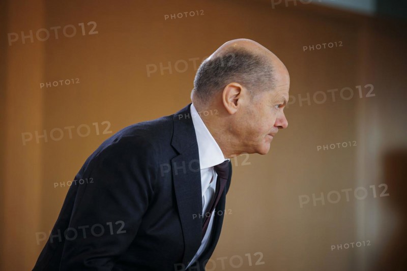 Olaf Scholz (SPD), Federal Chancellor, pictured during a cabinet meeting in the Federal Chancellery. Berlin, 10.04.2024
