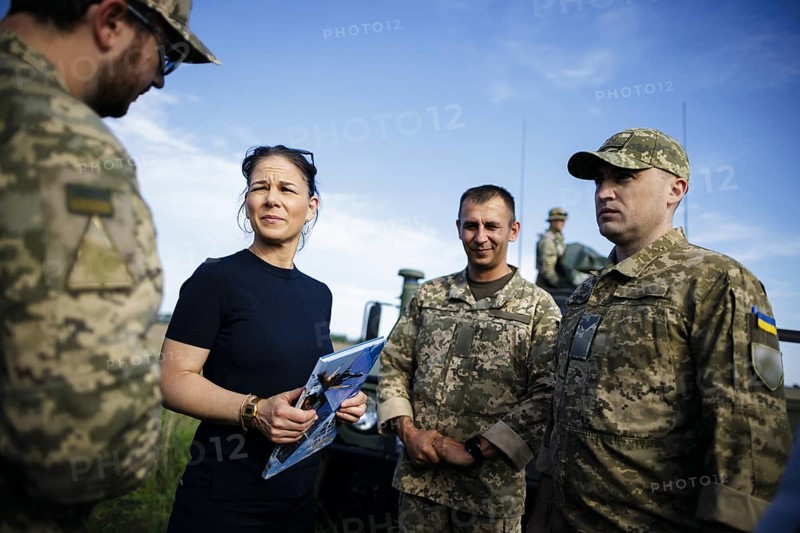 Annalena BÃ¤rbock (Alliance 90/The Greens), visits a Mobile Air Defence unit in Kyiv. Kyiv, 21 May 2024, photographed on behalf of the Federal Foreign Office