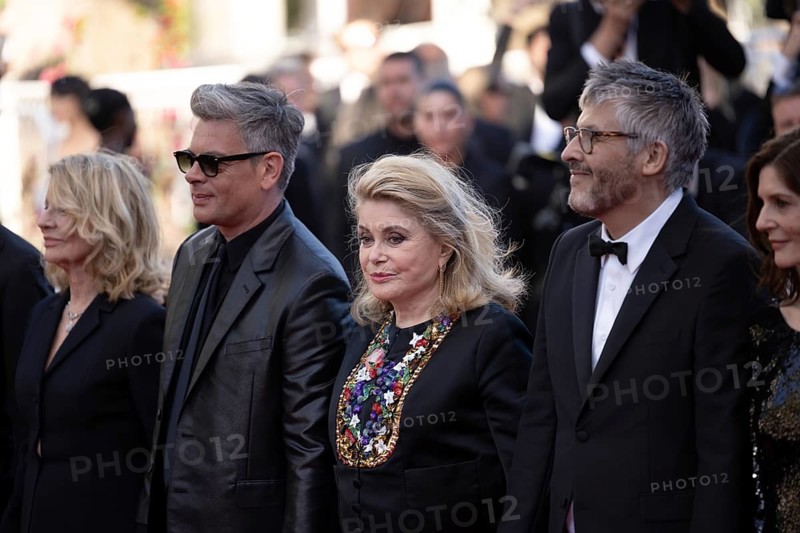 Cannes, France, 21 May 2024: Benjamin Biolay, Catherine Deneuve and Christophe Honore at the premiere of Marcello Mio on the red carpet of the Palais des Festivals during the 77th Cannes International Film Festival. The 77th Cannes International Film Festival will take place from 14 to 25 May 2024, Europe