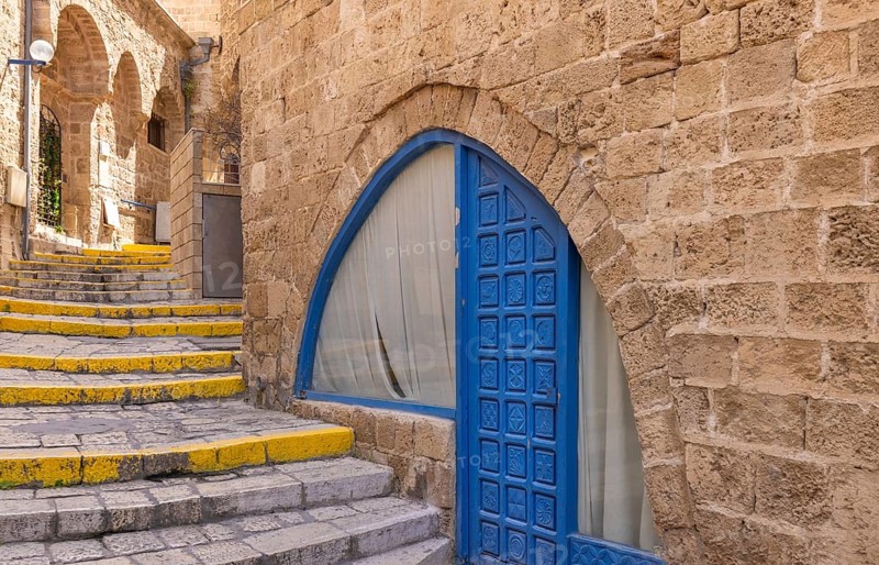 Israel, Tel Aviv Namal Yafo historic Old Jaffa port with art galleries, boutiques and old houses, Asia