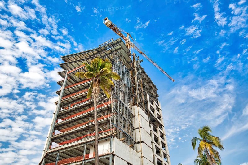 New condominium contruction in Mazatlan Golden Zone (Zona Dorada), a famous touristic beach and resort zone in Mexico