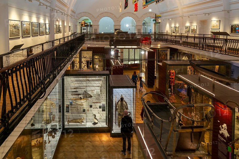 Inside the World Gallery of the Horniman Museum and Gardens, Forest Hill, London, England, UK