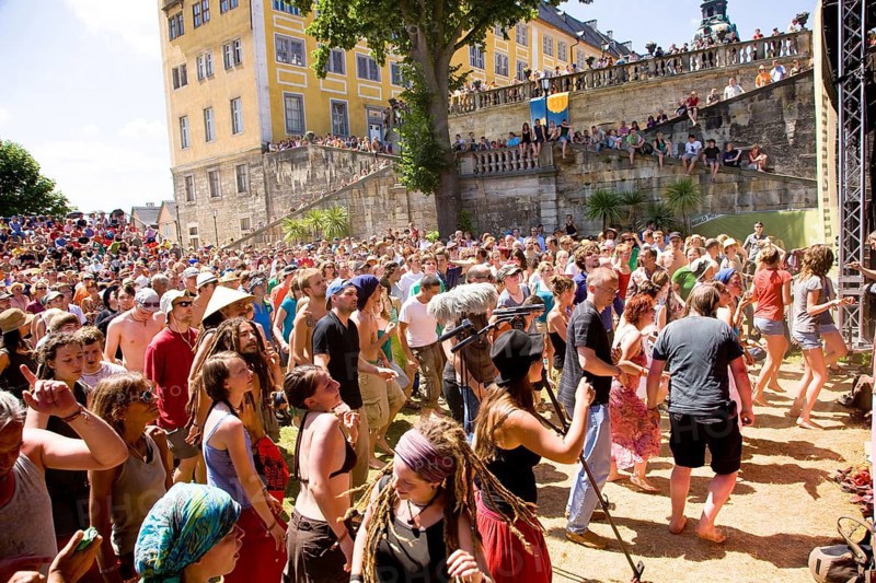 The Rudolstadt Festival, previously Tanz&FolkFest, TFF.Rudolstadt, TFF Rudolstadt, since 2016 Rudolstadt Festival, is the largest folk-roots world music festival in Germany and takes place annually in Rudolstadt, Thuringia, from the first Thursday in July to the following Sunday