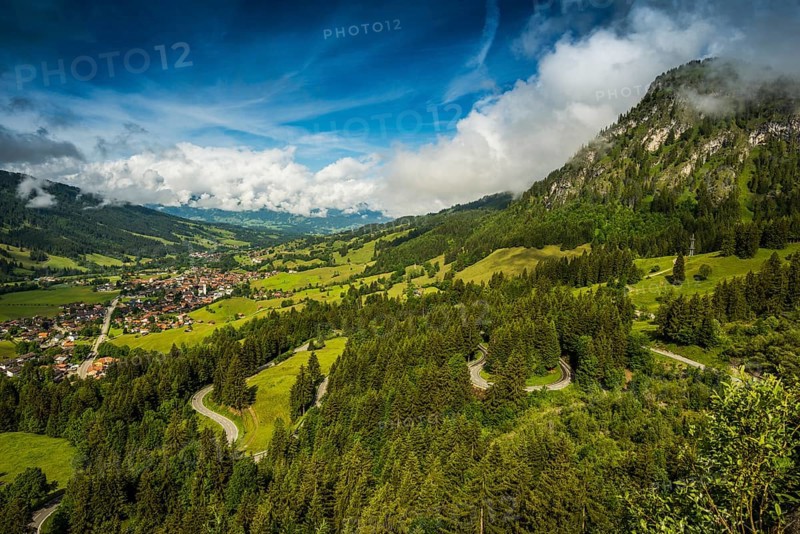 Oberjoch Pass Road, Bad Hindelang, AllgÃ¤u Alps, AllgÃ¤u, Bavaria, Germany, Europe