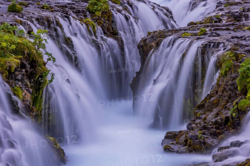 Bruarfoss, blue water, waterfall, Iceland, Europe