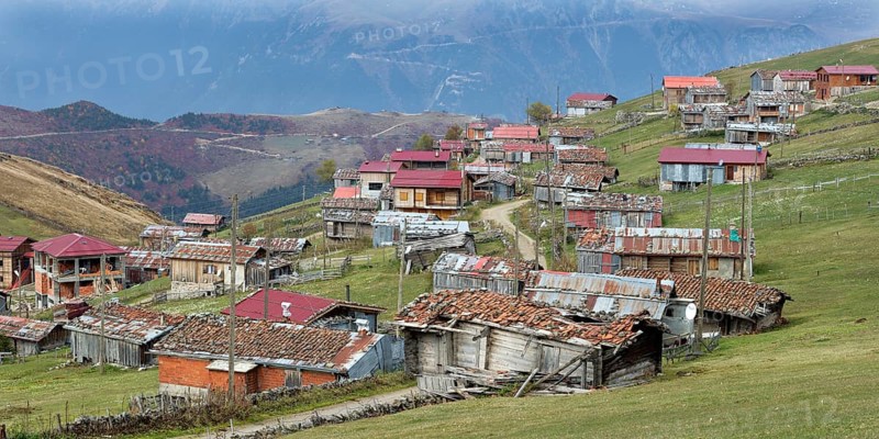Mountain village on the Karester Yalas plateau, Trabzon, Turkey, Asia