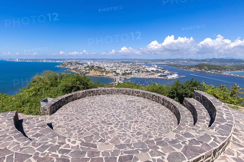 Mexico, views from Mazatlan panoramic skyline lookout Mirador Del Faro and Mirador de Crystal, Central America