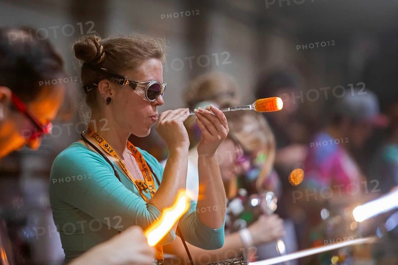 Detroit, Michigan, Artists create glass and other artworks at the Michigan Glass Project's annual show. The event raises money to support art education in Detroit-area schools