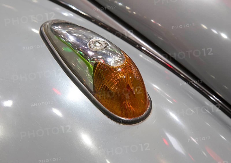 Indicator of a Volkswagen Beetle, built in 1956, at the Techno Classica, the trade fair for vintage, classic and prestige cars, motorsport, motorbikes, spare parts and restoration, Essen, 27 March 2014, Essen, North Rhine-Westphalia, Germany, Europe