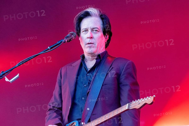 Adenau, Germany, 7 June 2024: Troy Van Leeuwen from Queens of the Stone Age plays at Rock am Ring. The festival takes place at the Nürburgring race track near the town of Adenau from 7 to 9 June 2024, Europe