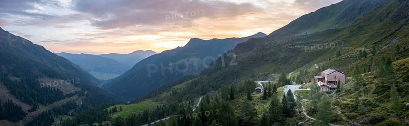 Alpine panorama, Porzehütte, Carnic High Trail, Carnic Alps, Carinthia, Austria, Europe
