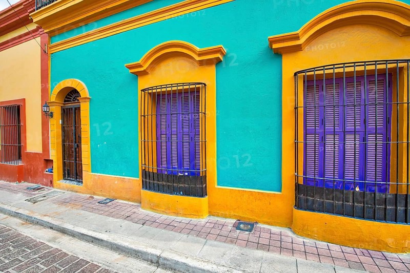 Mexico, Mazatlan, Colorful old city streets in historic city center, Central America
