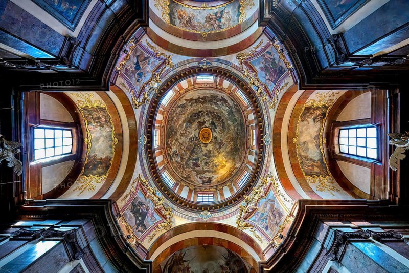 St. Francis of Assisi Church, Ceiling, Prague, Bohemia, Czech Republic, Europe