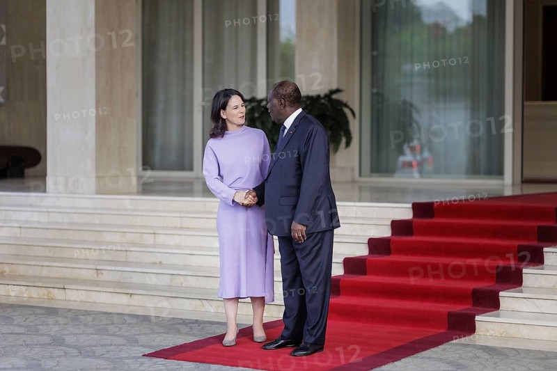 Annalena BÃ¤rbock (Alliance 90/The Greens), Federal Foreign Minister, recorded during a meeting with Alassane Dramane Ouattara, President of the Republic of Côte d'Ivoire, in Abidjan, 16 July 2024