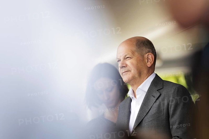 Olaf Scholz (SPD), Federal Chancellor, pictured at the laying of the foundation stone for Siemensstadt Square in Berlin, 25 June 2024