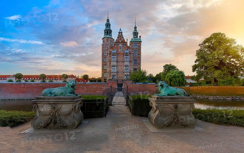 Famous Rosenborg castle, one of the most visited tourist attractions in Copenhagen