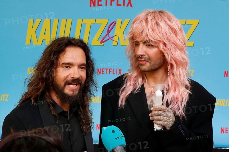 Bill Kaulitz and Tom Kaulitz at the premiere of the Kaulitz & Kaulitz (Netflix) reality series at the Delphi cinema in Berlin on 21 June 2024