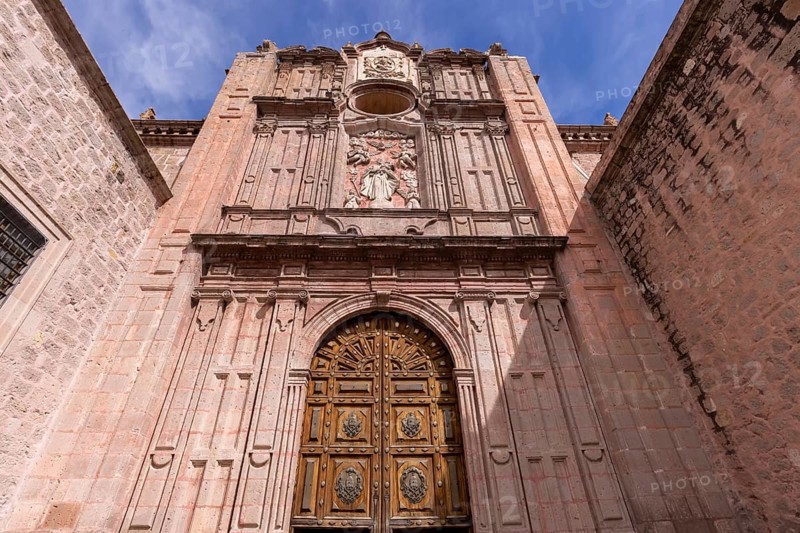 Mexico, Morelia, a popular tourist destination Morelia Cathedral on Plaza de Armas in historic center, Central America