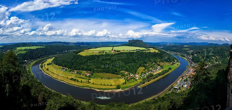 Königstein Fortress View to the Lilienstein