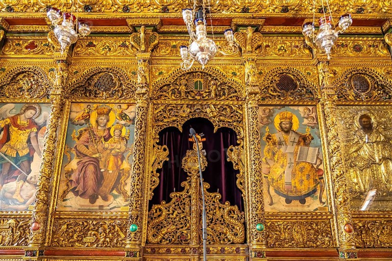 Iconostasis in the interior of the Agios Lazaros Church in Larnaka, Cyprus, Europe