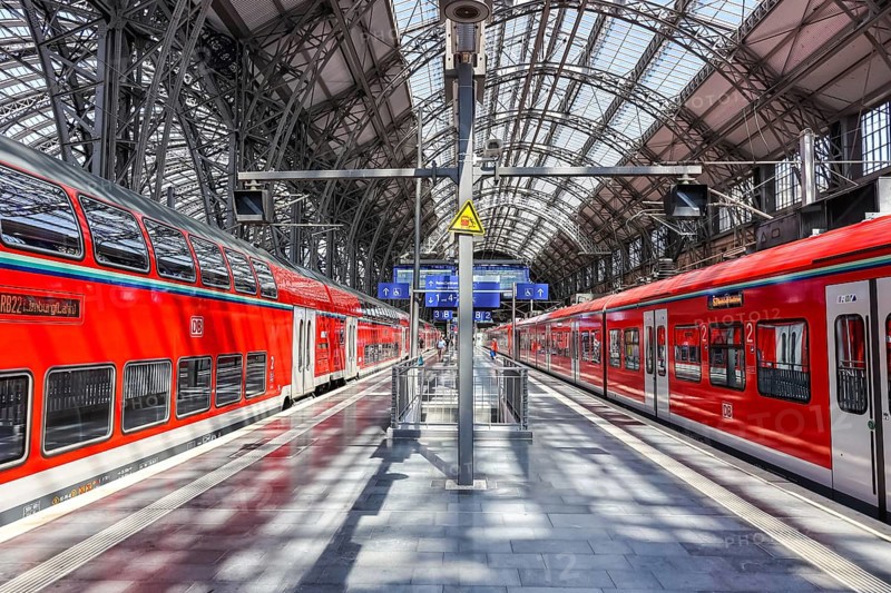 DB Regio Deutsche Bahn regional trains Local public transport at Frankfurt Central Station, Germany, Europe