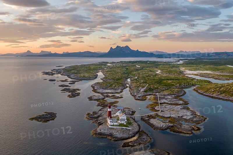 Tranoy Fyr Lighthouse, Tranoy Fyr, Hamaroy, Ofoten, Vestfjord, Nordland, Norway, Europe