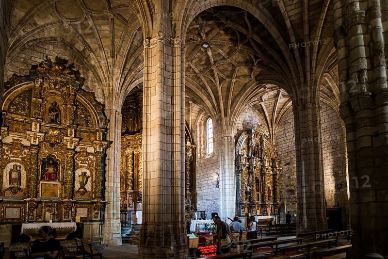 Interior view, church, La Puerta de las Gentes, San Vicente de la Barquera, Cantabria, Spain, Europe