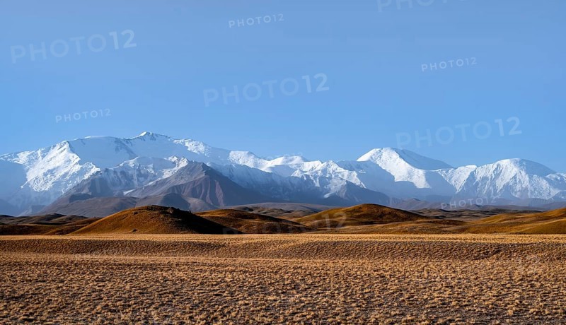 Snow-capped mountains, Pamir Mountains with Lenin Peak, high mountains, Transalai Range, Alay District, Kyrgyzstan, Asia