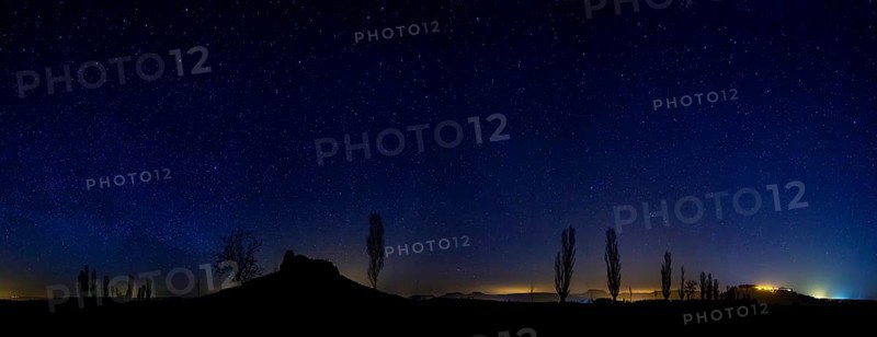 Lilienstein and Königstein by night