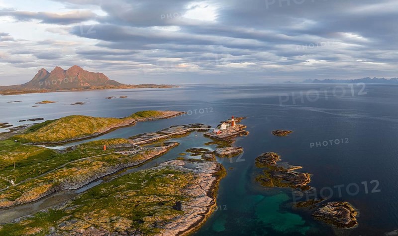 Tranoy Fyr Lighthouse, Tranoy Fyr, Hamaroy, Ofoten, Vestfjord, Nordland, Norway, Europe