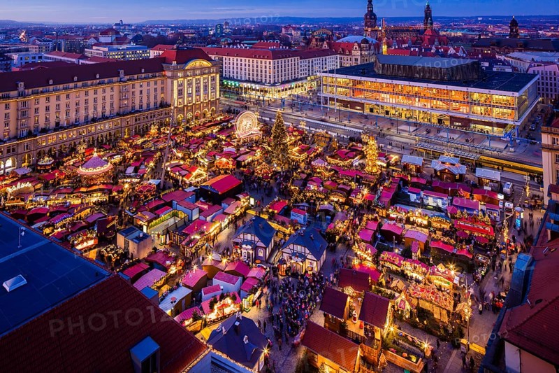 The Dresden Striezelmarkt, which has been held since 1434, is the oldest Christmas market in Germany and takes place on the Altmarkt. In 2009 the market was redesigned, a special landmark is for example the world's largest Schwibbogen. In 2020, the market was cancelled due to the Corona crisis