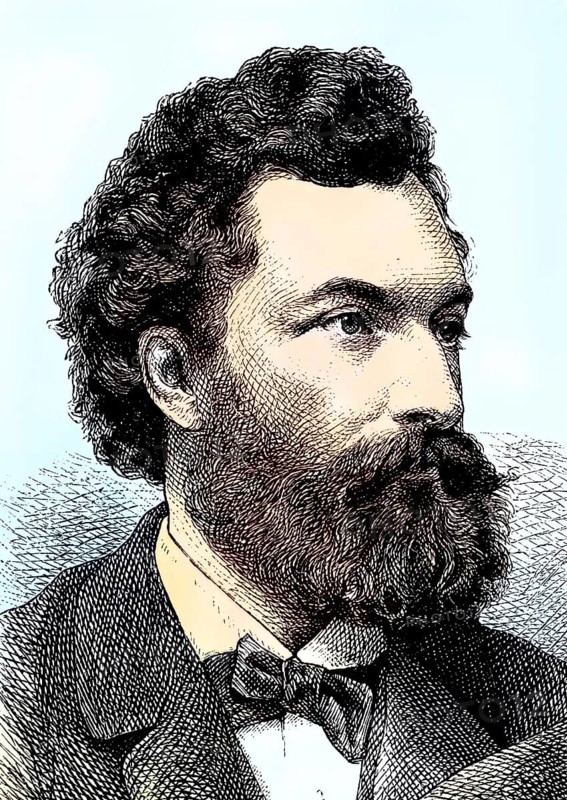 Karl Wolff, born 1850, journalist and newspaper editor in Transylvania, Romania, c. 1885, Historical, digitally restored reproduction from a 19th century original, born 1850, journalist and newspaper editor in Transylvania, Romania, c. 1885, Historical, digitally restored reproduction from a 19th century original, Europe