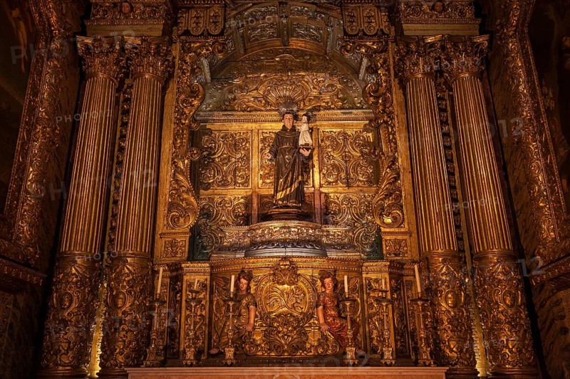 Side chapel in the Jesuit Church, St Rochus Church, Igreja de Sao Roque, Bairo Alto district, Lisbon, Portugal, Europe
