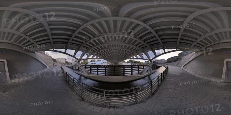 Crown Prince Bridge in 360Â° Panorama, Berlin, Germany, Europe