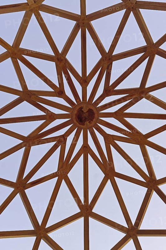 Wooden ceiling structure star shape in Kuwait