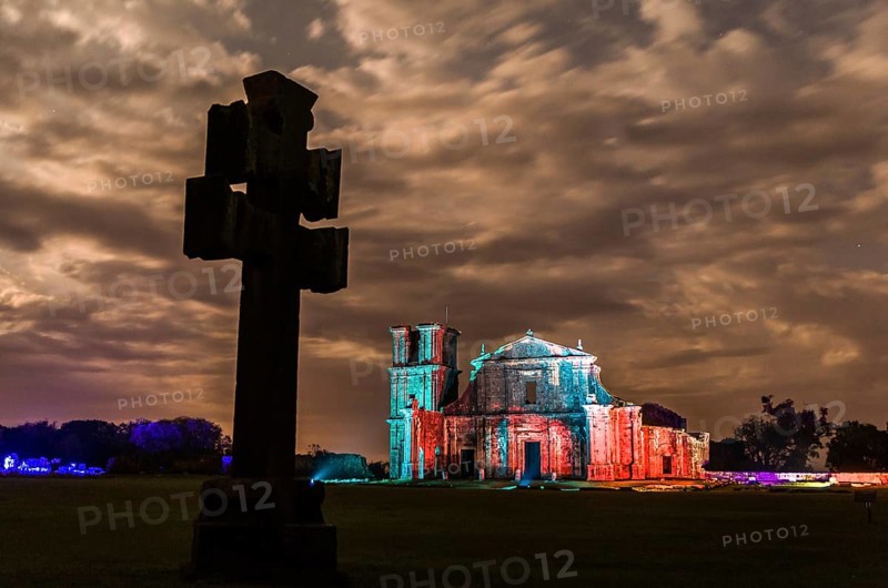 Part of the UNESCO site, Jesuit Missions of the Guaranis: Church, Ruins of Sao Miguel das Missoe, Rio Grande do Sul, Brazil, South America