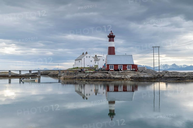 Tranoy Fyr Lighthouse, Tranoy Fyr, Hamaroy, Ofoten, Vestfjord, Nordland, Norway, Europe