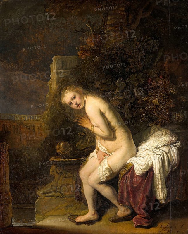 Susanna, Painting by Rembrandt van Rijn (1606) (1669), Historic, digitally enhanced reproduction of an original from the period