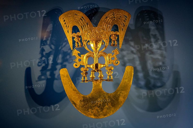 Artefacts in the gold museum, Bogota, Colombia, South America