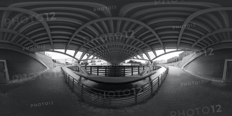 Crown Prince Bridge in 360Â° Panorama, Berlin, Germany, Europe